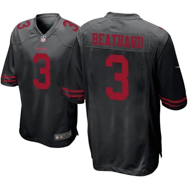Men San Francisco 49ers #3 C.J. Beathard Nike Black Game Player NFL Jersey